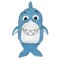 Shamzees: Shark - Blue - Plush Pillow Cover, Soft Huggable Animal Character, Kids Playful Pillow Eating Friend, Fits Standard Size, Machine Washable